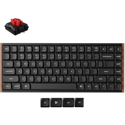 Keychron K3 Ultra - Mechanisch Toetsenbord - Draadloos - US Qwerty - 75% - Rode Schakelaar - Zwart