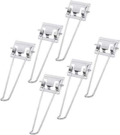 Tafelpoten Set - Bureauonderstel - Meubels Maken - Duurzaam Metaal - 21 cm Hoog - Zilver