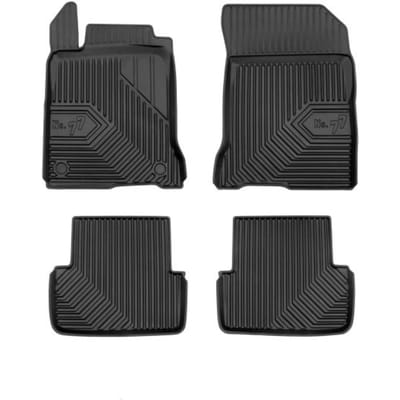 Frogum - No.77 - Automatten 3D - Geschikt voor RENAULT Laguna III (2007-2015) - Hatchback / Estate - 4-delig - TPE Rubber - Zwart