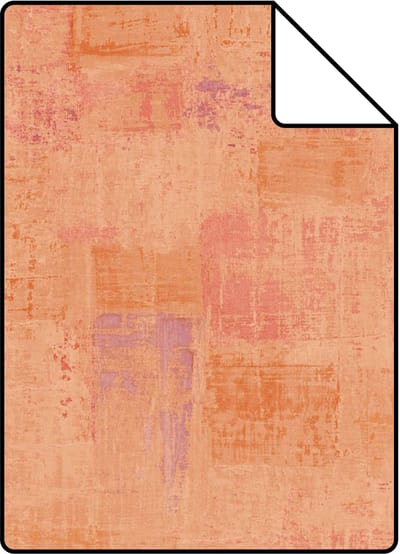 Proefstaal ESTAhome behang schilderachtige structuur terracotta oranje - 26.5 x 21 cm - 131843-S
