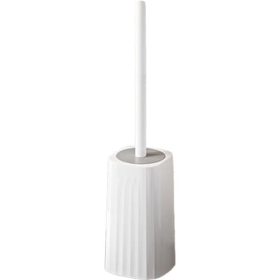Toiletborstel Druppelvrij Diepe Reiniging Plastic Anti-Slip Handvat Toiletreiniger voor Badkamer white
