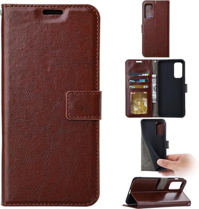 Portemonnee Book Case Hoesje Geschikt voor: Motorola Edge 20 -  bruin