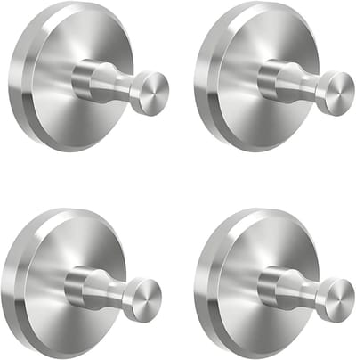 4 Stuks Zuignap Haakjes voor Handdoeken, Badjassen en Keuken - Eenvoudig te Bevestigen zonder Boren, Ideaal voor Badkamer en Keuken