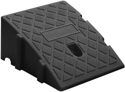 Stoeprand Helling - Oprit Helling Plastic - Schade Vrij Oversteken - Antislip Rasterontwerp - 13 cm Hoog - Zwart