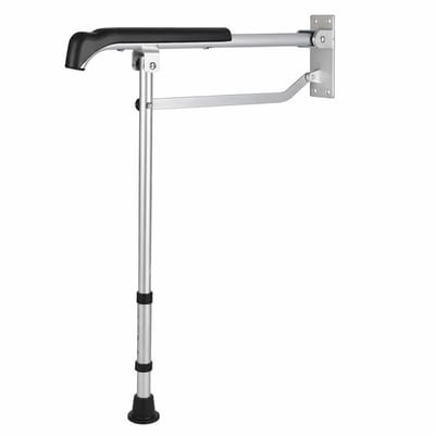 Medical Brace Opklapbare Toiletbeugel met Steunpoot - 60 cm - Grijs