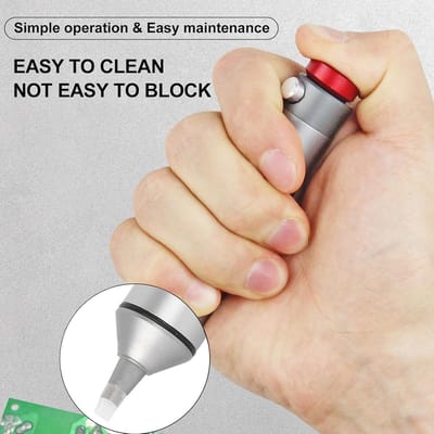 Soldeerzuiger - Desoldeerpomp - Elektronica reparatie - Sterke zuigkracht - 69g - Aluminium
