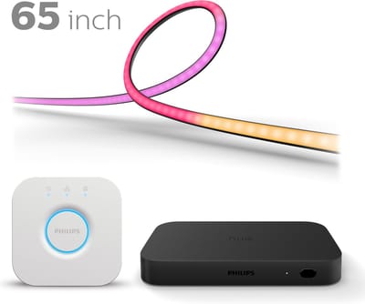 Philips Hue Entertainment Starterspakket voor 65 Inch Beeldscherm - Wit en Gekleurd Licht - Incl. 1 Hue HDMI Sync Box 8k (gen-2), 1 Hue LED Strip 65 Inch, 1 Hue Bridge - Hue White and Color Ambiance Gradient