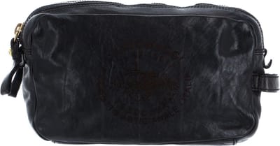 CAMPOMAGGI Leren Toilettas Beauty Bag Grigio Bruine