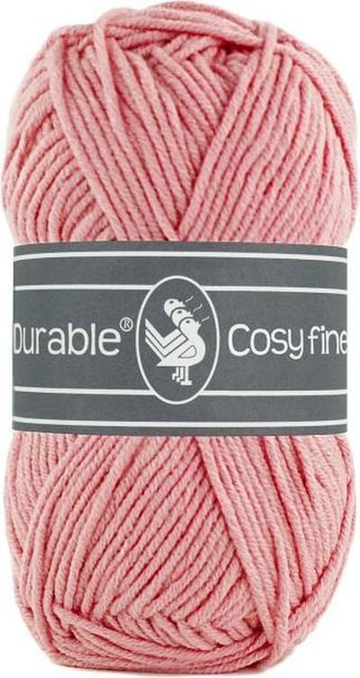 Durable Cosy Fine - acryl en katoen garen - vintage pink, oud roze 225 - 5 bollen