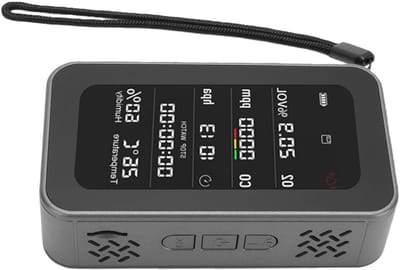 Luchtkwaliteitstester - Detector Zuurstof - Binnenlucht Monitoren - Gegevensexport Functie - 128 MB Opslag - Zwart