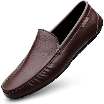 Echt Leer Heren Casual Schoenen Luxe Merk Heren Loafers Lichtgewicht Ademend Instapper Italiaanse Rijschoenen Mocassins 43 gray
