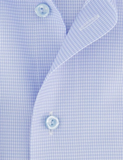 Overhemd Eton lichtblauw Classic Fit met borstzak
