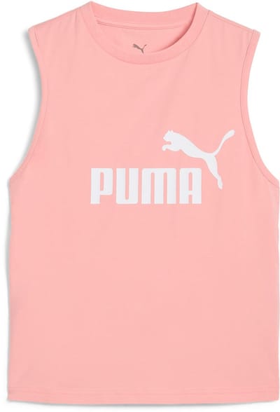 Puma Ess No. 1 Logo Slim Mouwloos T-shirt Roze S Vrouw