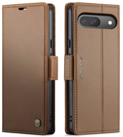 CaseMe Hoesje - Geschikt voor Google Pixel 10 / Pixel 10 Pro Hoesje - CaseMe 023 Wallet Book Case - Bruin