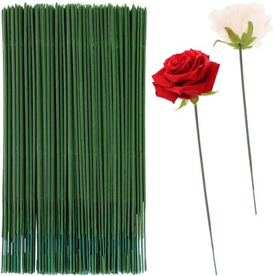 100 Stuks Groene Bloemstam Draad 25 cm - Perfect voor Knutselen en DIY Boeketten