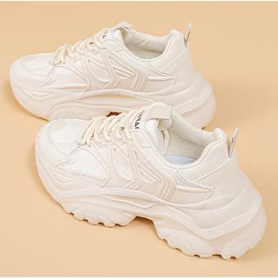 Casual bijpassende platform papa schoenen nieuwe damesschoenen zomer ademende witte schoenen bijpassende sportschoenen voor dames 40