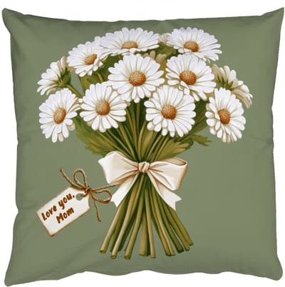 Sierkussens - Kussentjes Woonkamer - 50x50 cm - Lint - Boeket - Groen - Quote