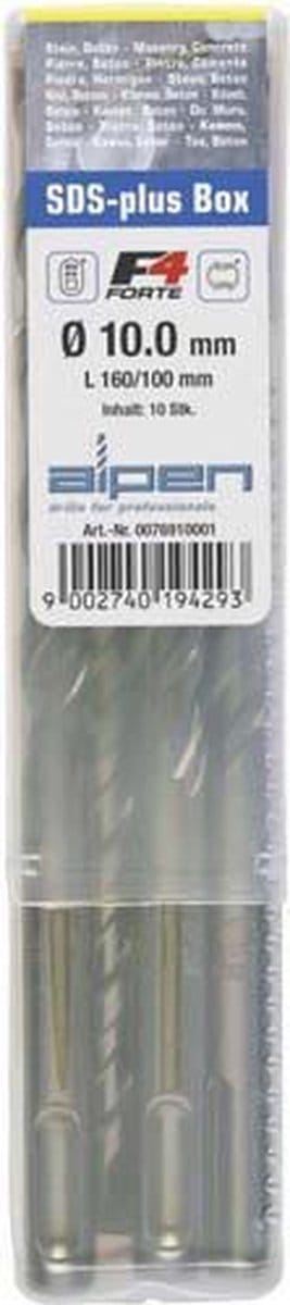 Alpen Hamerboor 10x110 mm SDS Plusverpakt per 10 stuks
