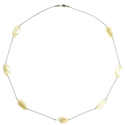 Behave - Lange ketting dames - goudkleur wit - elegante basic stijl