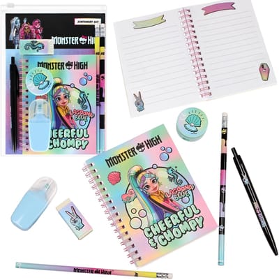 Monster High SET Schoolschrijfwaren VOOR SCHOOL, REIS set voor meisjes