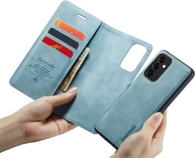 CaseMania Bookcase hoesje geschikt voor Samsung Galaxy A36 - Effen Aqua - Kunstleer - 2-in-1 Magnetisch Uitneembaar Design