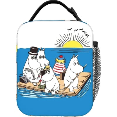 MOOMINS Vallende Bladeren Geïsoleerde Lunchtas Thermische Tas Herbruikbaar, Maaltijdcontainer Grote Capaciteit Lunchbox Draagtas Bento Pouch One Size