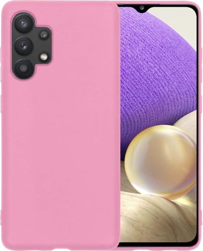 Hoesje - Geschikt voor Samsung Galaxy A32 5G - Sterk & Shockproof - Hoes Cover - Siliconen Case - Telefoonhoesjes - Roze