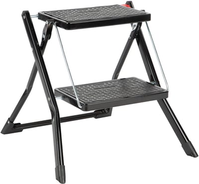 Huishoudtrap - Opstapje - Handy zwart 2 treden van 30x20cm