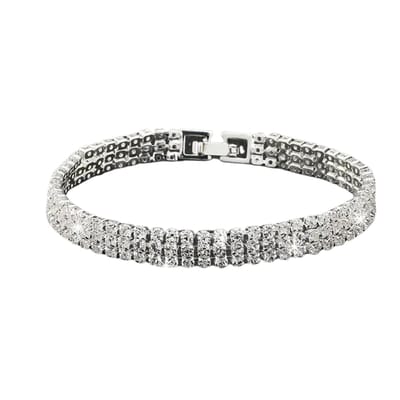 Livano Armband - Staal - Nep Zilver - Dames - 3 Rijen