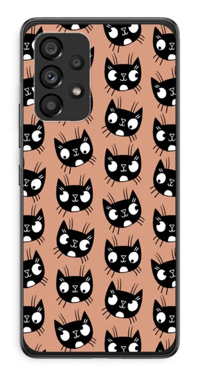 Case Company® - Hoesje geschikt voor Samsung Galaxy A53 5G hoesje - Kat - Soft Cover Telefoonhoesje - Bescherming aan alle Kanten en Schermrand
