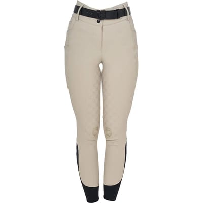 Dames rijbroek met middengrip Equestro Monogram