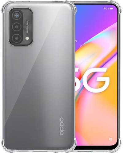 Smartphonica Telefoonhoesje Geschikt voor Oppo A93 5G Transparant Schokbestendig - Shockproof TPU SIliconen Backcover Case met Stootrand Doorzichtig geschikt voor Oppo A93 5G