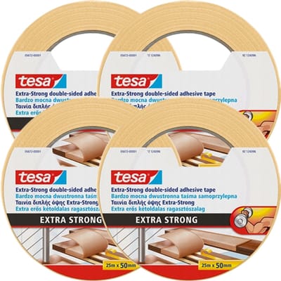 Tesa Extra Strong - Tapijt Tape - Antislip - 25m x 50mm - Voor Binnen en Buiten