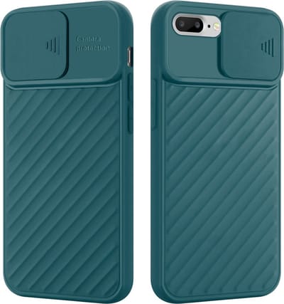 Cadorabo Hoesje geschikt voor Apple iPhone 7 PLUS / 7S PLUS / 8 PLUS in Mat Groen - Beschermhoes van flexibel TPU-silicone en met camerabescherming Case Cover Etui