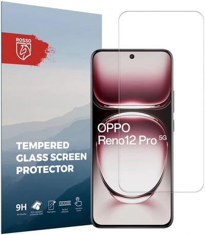 Rosso Screen Protector Geschikt voor Oppo Reno 12 Pro | 9H Tempered Glass | Glasplaatje | Beschermlaag | Beschermglas | 9H Hardheid