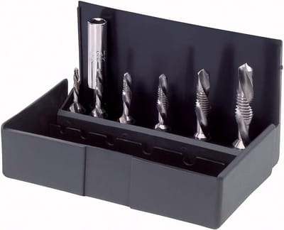 Combi-gereedschapsset - Boor en tap - Draad snijden - Alles-in-één functie - M3-M10 - Zilver