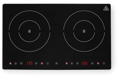 Inductie kookplaat - Dubbele zone - Koken en verwarmen - Boost modus - 60x40 cm - Zwart