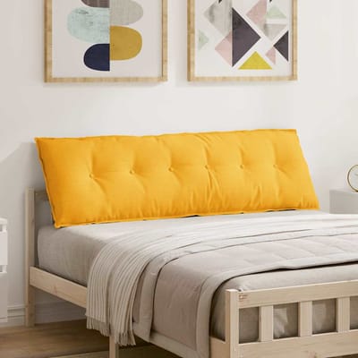 vidaXL - Rugkussen - Licht - Geel - 160 - x - 50 - cm - Corduroy - stof