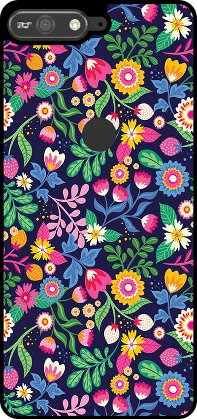 Smartphonica Telefoonhoesje Geschikt voor Huawei Y6 Prime (2018) met bloemen opdruk - TPU backcover case flower design geschikt voor Huawei Y6 (2018)