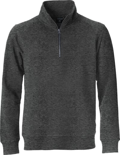 Clique Classic Half Zip 021043 - Antraciet Melange - 5XL