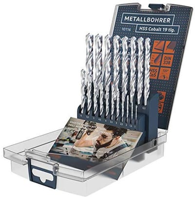 19-delige Metaal Boor Set HSS Cobalt - Boren voor RVS, Staal en Ijzer - Professionele Kwaliteit