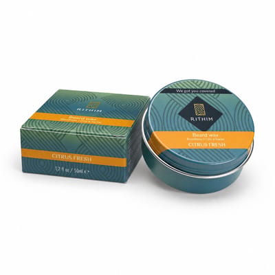 Rithim® Baardwax Citrus Fresh 50ml - Sterke maar flexibele hold - Baard wax - Natuurlijke baardwax - Beard wax