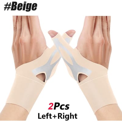1/2 Stuks Duim Polsbrace Compressiehoes Elastische Ondersteuning Handschoen Voor Artritis Pijnverlichting Tendinitis Sportblessure Left Right