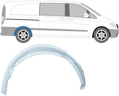 Reparatiepaneel achterspatbord voor Mercedes Vito W639 2003-2014 / Rechts