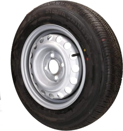 Trailer Band en Velg - Reservewiel Aanhanger - Vervangend Wiel - Maximale Belasting 500kg - 155/80R13 - Zwart