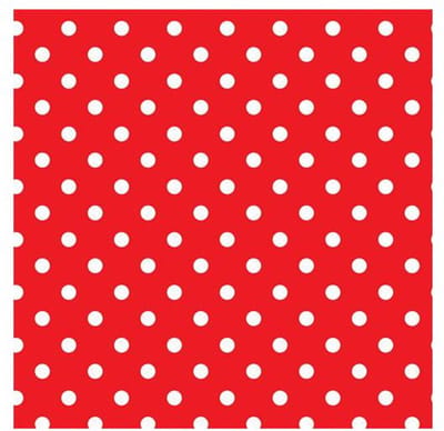 Lunch servetten 20 stuks 33x33cm rood met stippen