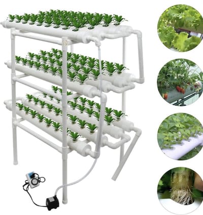 Lilac & Lily Hydrocultuur Kweeksysteem – Hydroponic Systeem - 3 Lagen - 108 Plantgaten Kweeksysteemkit - DIY Tuinieren - Moestuin