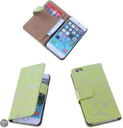 Lace Groen iPhone 6 Book/Wallet Case/Cover Hoesje