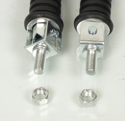 Paire de cale pied noir rond repliable TNT Ø10mm pour moto deux roues Neuf