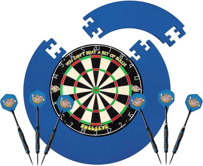 Dartbord Set met Surround, Oche Sticker en 2 Sets Steeltip Darts voor Thuis